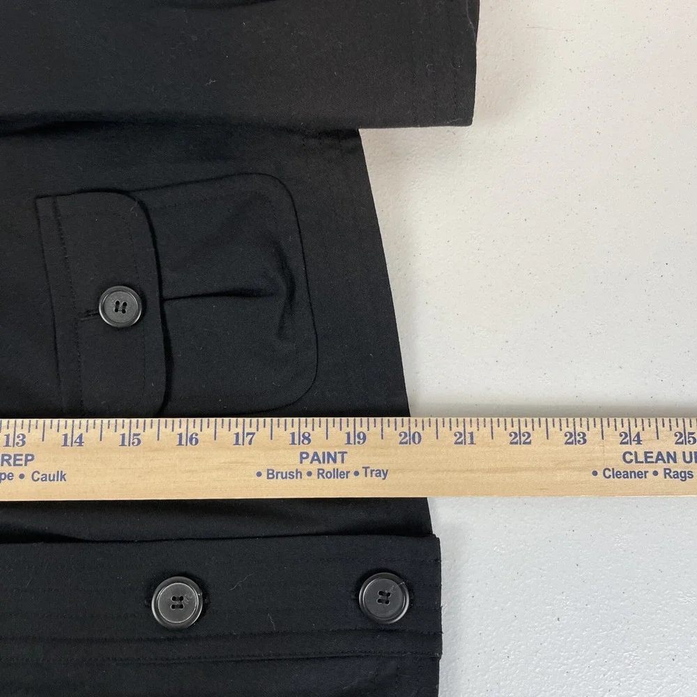 J Crew Jacket Women's Size 4 Black Henley Neck Wool Lined Office Career Short‎ - Picture 7 of 10
